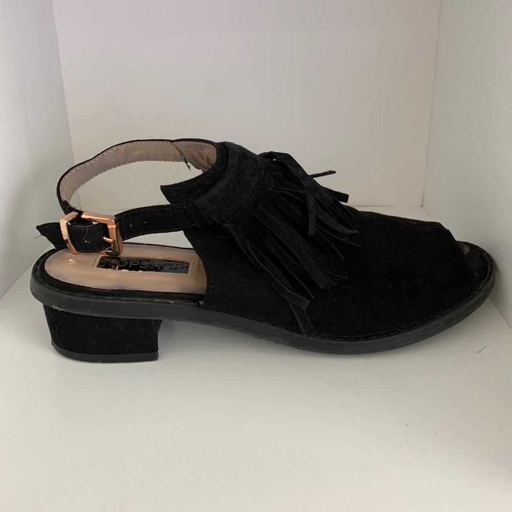 Top shop fringe sandals Sz 38